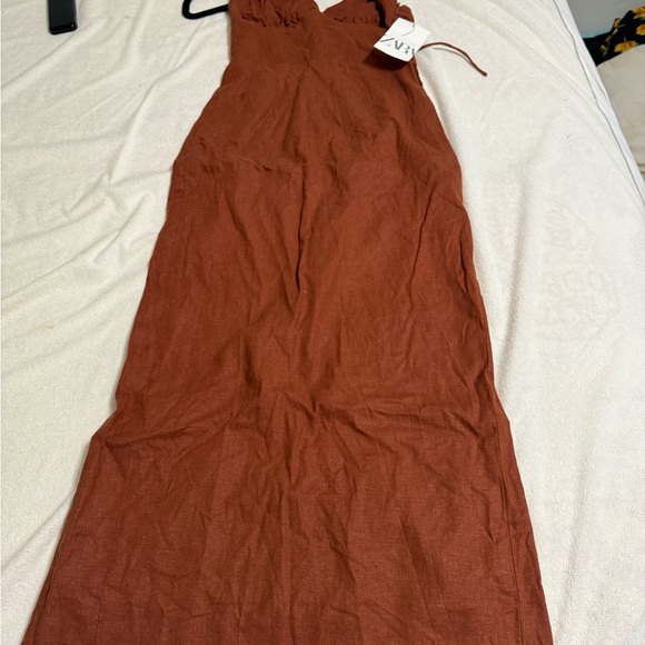 Rust Halter Dress - Picture 3 of 3